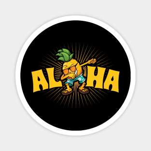 Dabbing Pineapple Aloha Sunglasses Summer Hawaii Magnet